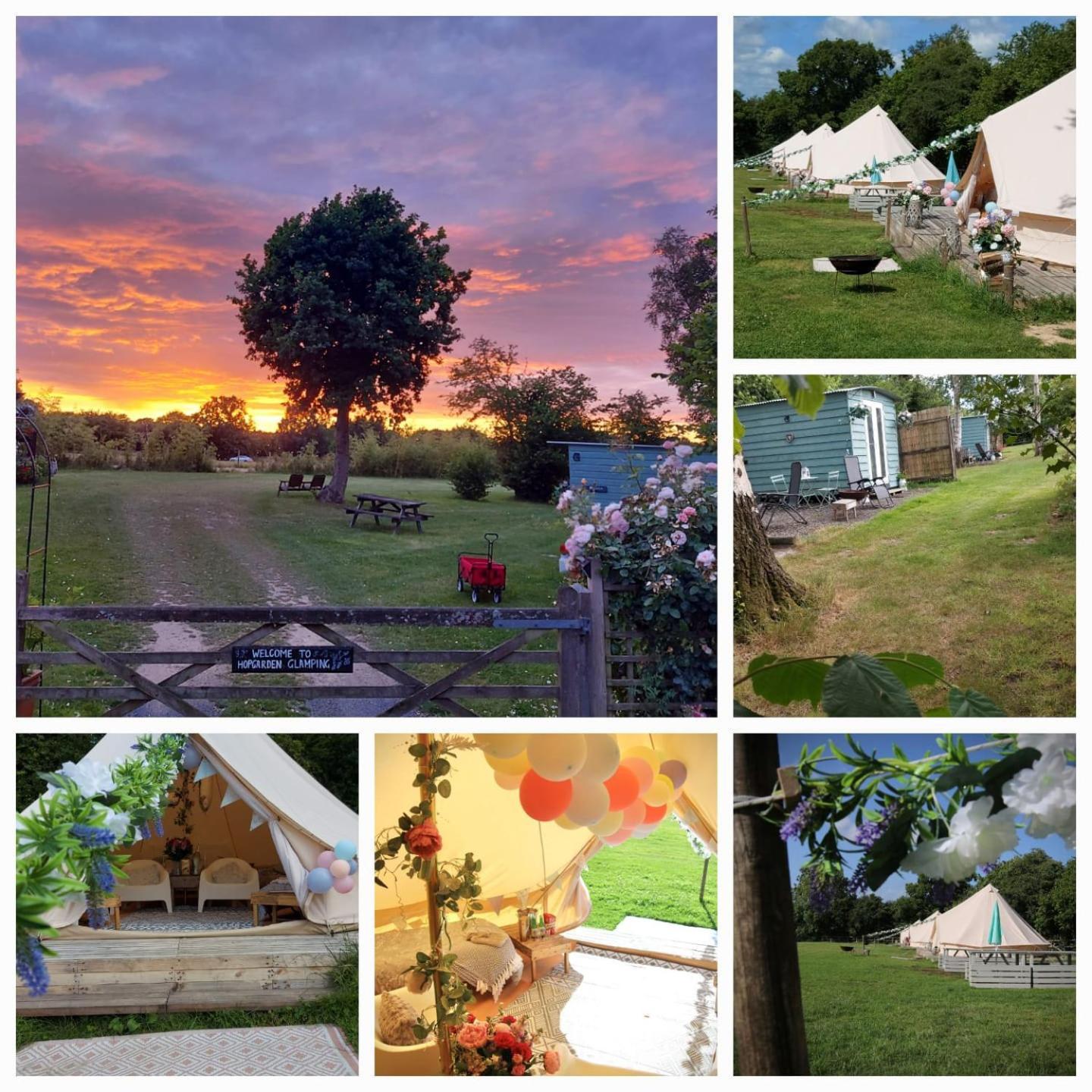 Hopgarden Glamping - Luxury 6M Bell Tent Wadhurst エクステリア 写真